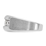 IBGoodman 14k White Gold Men's Polished and Satin 5-Stone Ring Mounting - Image 3