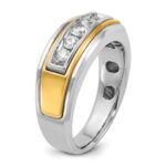 IBGoodman 10k Two-tone Men's Polished 5-Stone 1/2 Carat A Quality Diamond Ring - Image 8