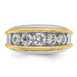 IBGoodman 14k Two-tone 2 carat Lab Grown Diamond VS/SI+ G+ Complete Men's Ring - Image 4