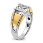 IBGoodman 14k Two-Tone 3/4 carat Lab Grown Diamond VS/SI+ G+ Complete Men's Ring - Image 6