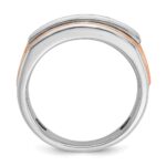 IBGoodman 14k Rose and White Gold Men's Polished Cut-Out 5-Stone Ring Mounting