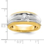 14k Two-tone IBGoodman Men's 1/3 carat Diamond Complete Ring - Image 3