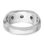 IBGoodman 14k White Gold Men's Polished 1 7/8 Carat AA Quality Diamond Ring - Image 7