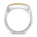 IBGoodman 14k Two-tone Men's Polished Graduated 5-Stone 1/2 Carat AA Quality Diamond Ring - Image 2