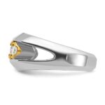 IBGoodman 14k Two-tone Men's Polished Graduated 5-Stone 1 Carat AA Quality Diamond Ring - Image 5