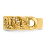 10k IBGoodman Men's Link Design Diamond Complete Ring - Image 3