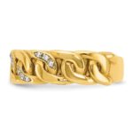 14k IBGoodman Men's Link Design Diamond Ring Mounting - Image 5