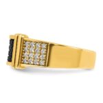 14k IBGoodman Men's Black and White Diamond Ring Mounting - Image 3