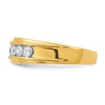 IBGoodman 14k 1 carat Lab Grown Diamond VS/SI+ G+ Seven Stone Complete Polished Men's Ring - Image 3