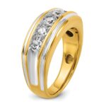 14k IBGoodman Men's Polished and Grooved Ring Mounting - Image 8