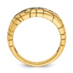 IBGoodman 14k Men's Polished and Nugget Texture 7-Stone 1 Carat AA Quality Diamond Ring - Image 2