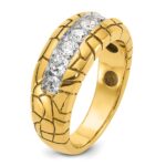 IBGoodman 14k 1 carat Lab Grown Diamond VS/SI+ G+ Complete Men's Nugget Ring - Image 6