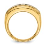 10k IBGoodman Men's Polished and Grooved Ring Mounting - Image 2