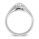 IBGoodman 14k White Gold 1 carat Lab Grown Diamond VS/SI+ G+ Oval Complete Men's Ring - Image 2