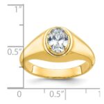 IBGoodman 14k 1 carat Lab Grown Diamond VS/SI+ G+ Oval Complete Men's Ring - Image 7