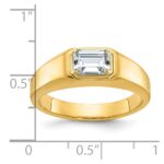 IBGoodman 14k 1 carat Lab Grown Diamond VS/SI+ G+ Emerald Complete Polished Men's Ring - Image 7