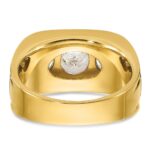 IBGoodman 14k Two-tone Men's Polished and Satin 3-Stone Ring Mounting - Image 5
