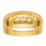 14k IBGoodman Men's Polished 4-Row Ring Mounting - Image 7