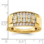 14k IBGoodman Men's Polished 4-Row Ring Mounting - Image 3