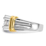 IBGoodman 14k Two-tone Five Stone Polished and Grooved Men's Ring Mounting - Image 3