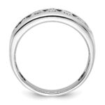 IBGoodman 14k White Gold Polished Seven Stone Men's Ring Mounting - Image 2