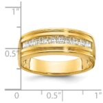 IBGoodman 14k Men's Polished and Satin Square 10-Stone Ring Mounting - Image 3