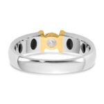 IBGoodman 14k Two-Tone 1/2 carat Lab Grown Diamond VS/SI+ G+ Complete Men's Wedding Band - Image 5