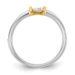 IBGoodman 14k Two-Tone 1/3 carat Lab Grown Diamond VS/SI+ G+ Complete Ladies Wedding Band - Image 2