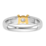 IBGoodman 14k Two-Tone 1/2 carat Lab Grown Diamond VS/SI+ G+ Complete Ladies Wedding Band - Image 5