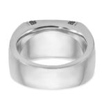 14k White Gold IBGoodman Men's Onyx and 1/4 carat Black Diamond Complete Ring - Image 7