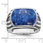 14k White Gold IBGoodman Men's Lapis Ring Mounting - Image 2