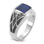 14k White Gold IBGoodman Men's Gemstone Ring Mounting - Image 8