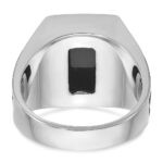 14k White Gold IBGoodman Men's Onyx Ring Mounting - Image 7