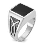 14k White Gold IBGoodman Men's Onyx Ring Mounting - Image 8