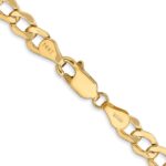 14K 5.25mm Semi-Solid Curb with Lobster Clasp Chain - Image 3