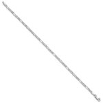 14K White Gold 2.5mm Semi-Solid Figaro with Lobster Clasp Chain - Image 2
