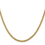 14K 3.3mm Diamond-cut Semi Solid with Lobster Clasp Chain - Image 2