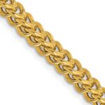 14K 3.7mm Semi-Solid Franco with Fancy Lobster Clasp Chain
