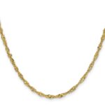 14K 2.75mm Lightweight Singapore with Lobster Clasp Chain - Image 2