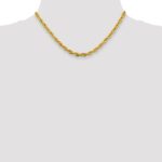 14K 4.75mm Semi Solid Rope with Lobster Clasp Chain - Image 4