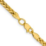14K 3.1mm Semi-Solid Diamond-cut Wheat with Lobster Clasp Chain - Image 3