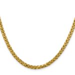 14K 3.7mm Semi-Solid Diamond-cut Wheat with Lobster Clasp Chain - Image 2