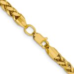 14K 3.7mm Semi-Solid Diamond-cut Wheat with Lobster Clasp Chain - Image 3
