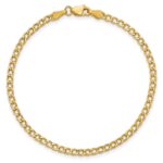 14K 2.85mm Semi-Solid Curb with Lobster Clasp Anklet - Image 5