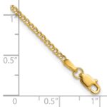 14K 1.85mm Semi-Solid Curb with Lobster Clasp Anklet - Image 3