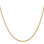 14K 2mm Semi-Solid Wheat with Lobster Clasp Chain - Image 2