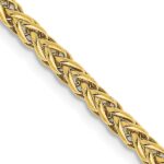 14K 2.6mm Semi-Solid 3-Wire Wheat with Lobster Clasp Chain