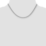 14k White Gold 2.6mm Semi-solid 3-Wire Wheat Chain - Image 4