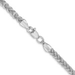 14k White Gold 2.6mm Semi-solid 3-Wire Wheat Chain - Image 3