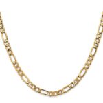 14K 5.75mm Semi-Solid Figaro with Lobster Clasp Chain - Image 2